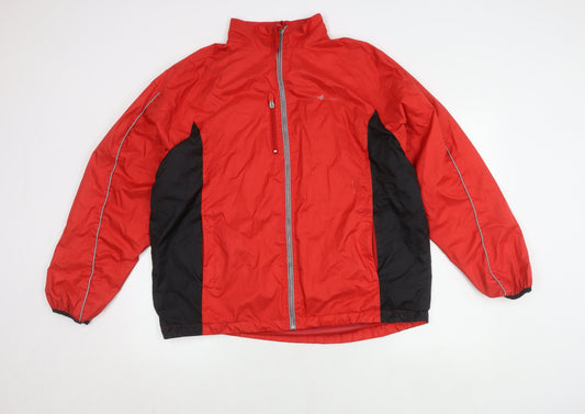 Unisex Adults UK Size L Crane Sports Red Windbreaker Coat