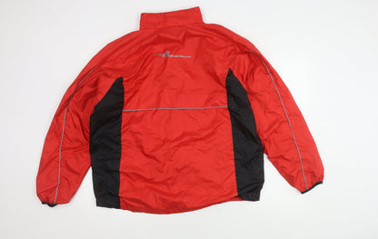 Unisex Adults UK Size L Crane Sports Red Windbreaker Coat
