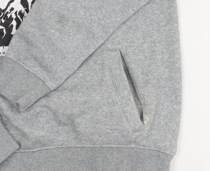 Mens UK Size M Genetic Apparel Grey Pullover Hoodie