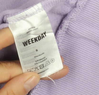 Weekday Unisex Purple Hoodie S - Pullover Fleece