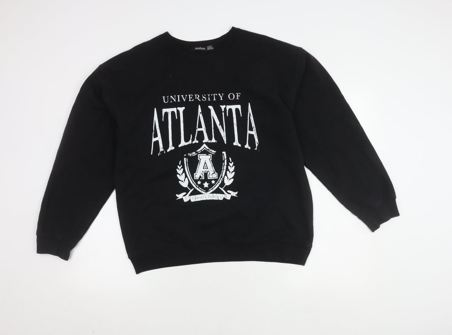 Unisex Adults UK Size XL Boohoo Black Pullover Sweatshirt