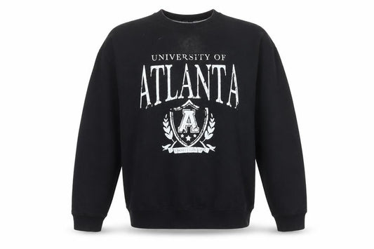 Front view of boohoo unisex black xl pullover sweatshirt