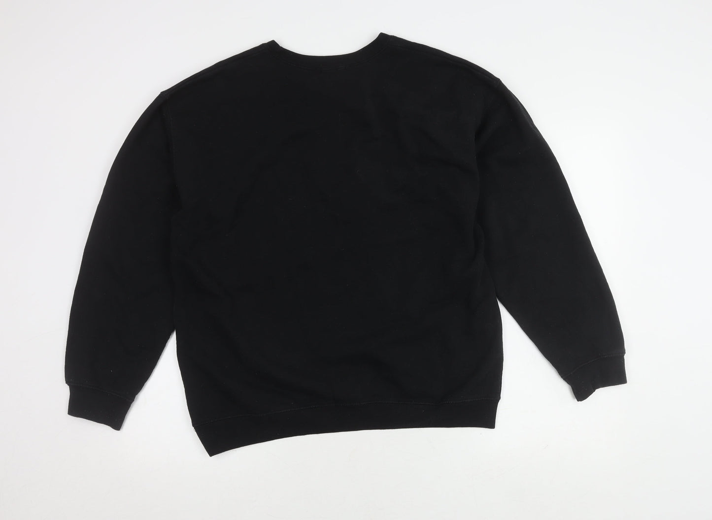 Unisex Adults UK Size XL Boohoo Black Pullover Sweatshirt