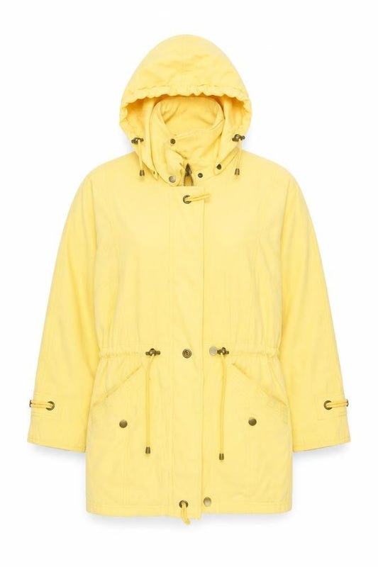 Womens UK Size S Cloud Nine Yellow Parka Coat