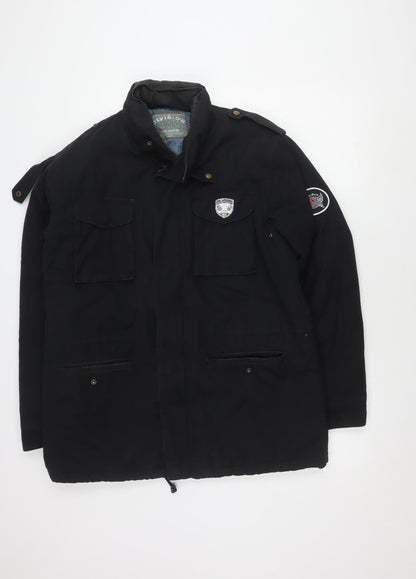 Mens UK Size L DIVISION 404 Black Bomber Jacket