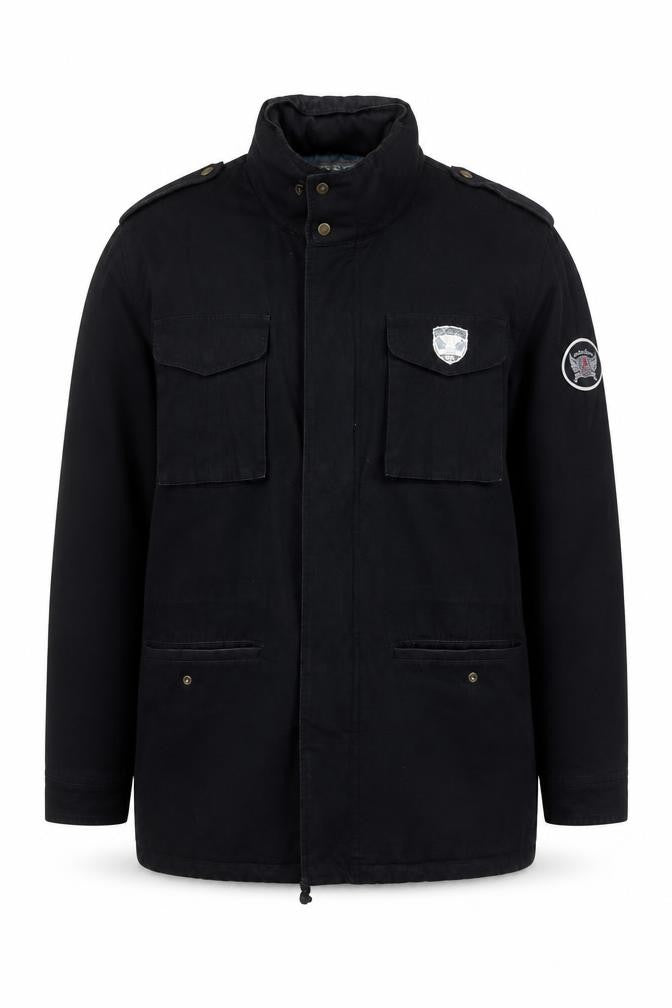 Mens UK Size L DIVISION 404 Black Bomber Jacket