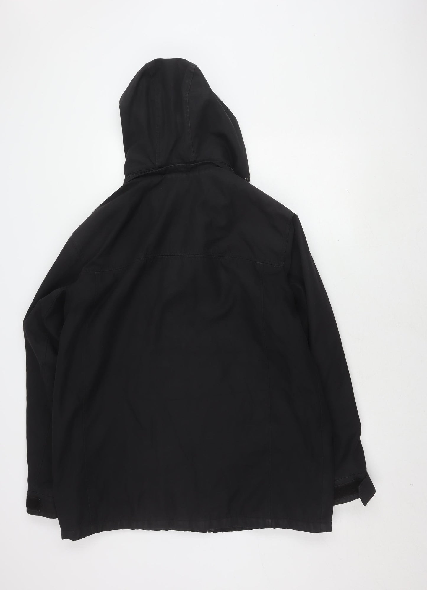 Mens UK Size L Weatherproof Black Windbreaker Coat