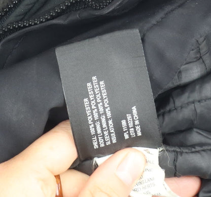 Mens UK Size L Weatherproof Black Windbreaker Coat