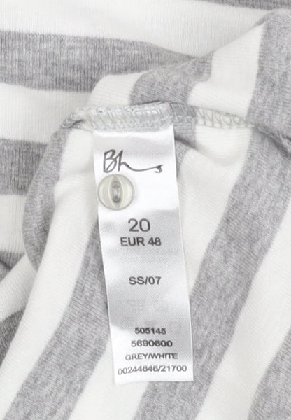 Womens UK Size 20 BHS Multicoloured Basic T-Shirt
