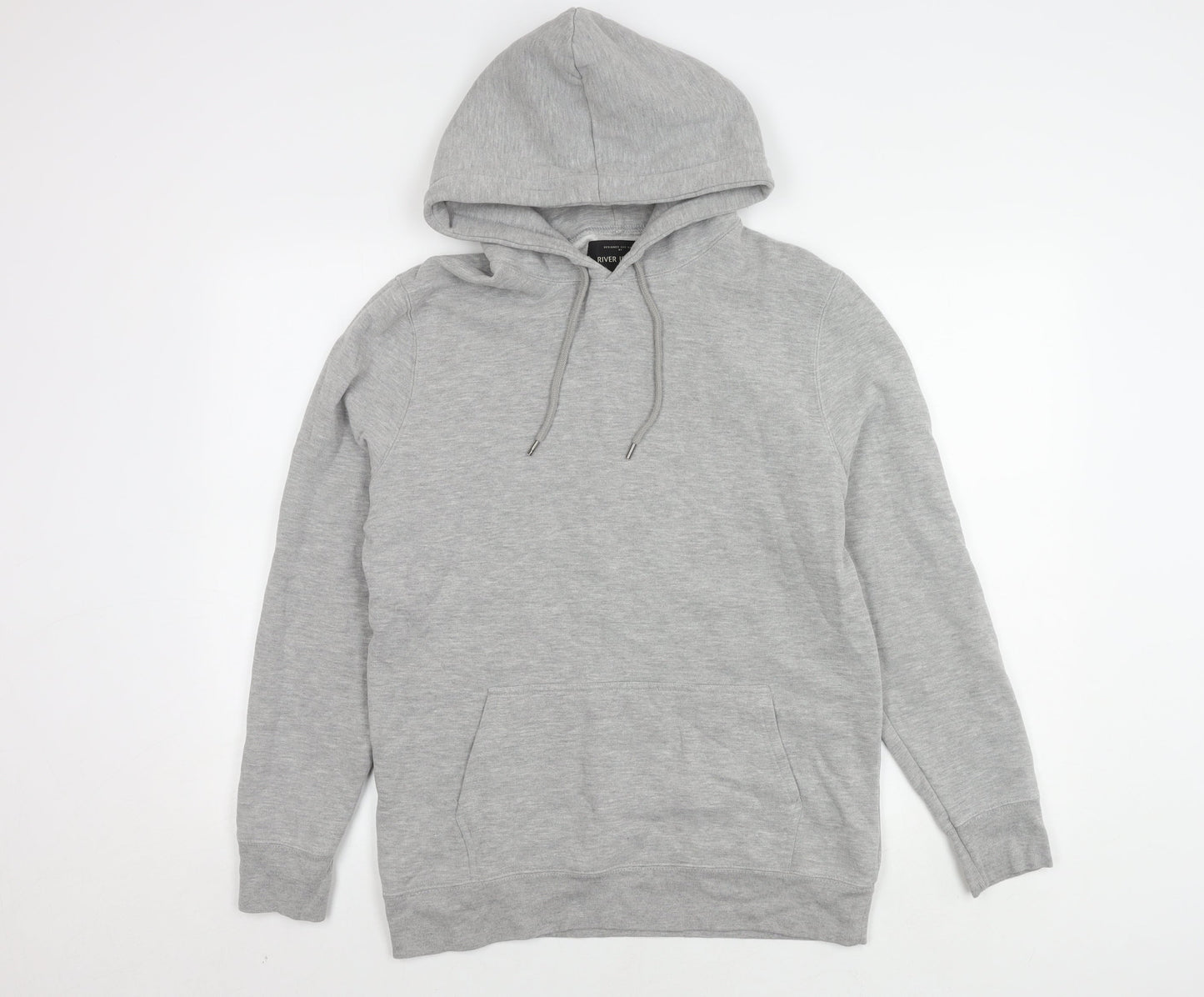 Mens UK Size S River Island Grey Pullover Hoodie
