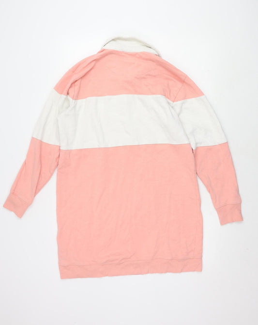 Next Women's Pink Collared Shirt Dress Size 10