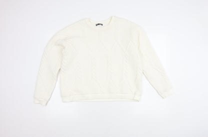 Womens UK Size L Zara Ivory Pullover Jumper