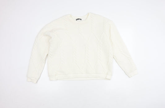 Womens UK Size L Zara Ivory Pullover Jumper