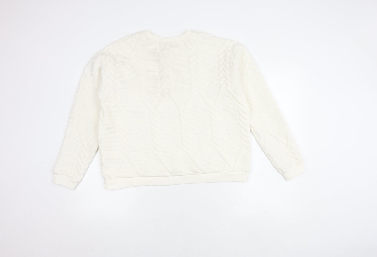 Womens UK Size L Zara Ivory Pullover Jumper