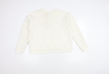 Womens UK Size L Zara Ivory Pullover Jumper