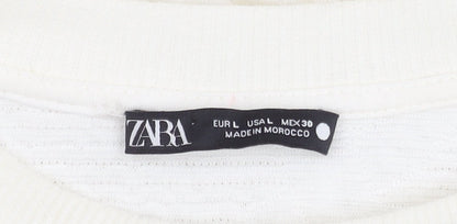 Womens UK Size L Zara Ivory Pullover Jumper