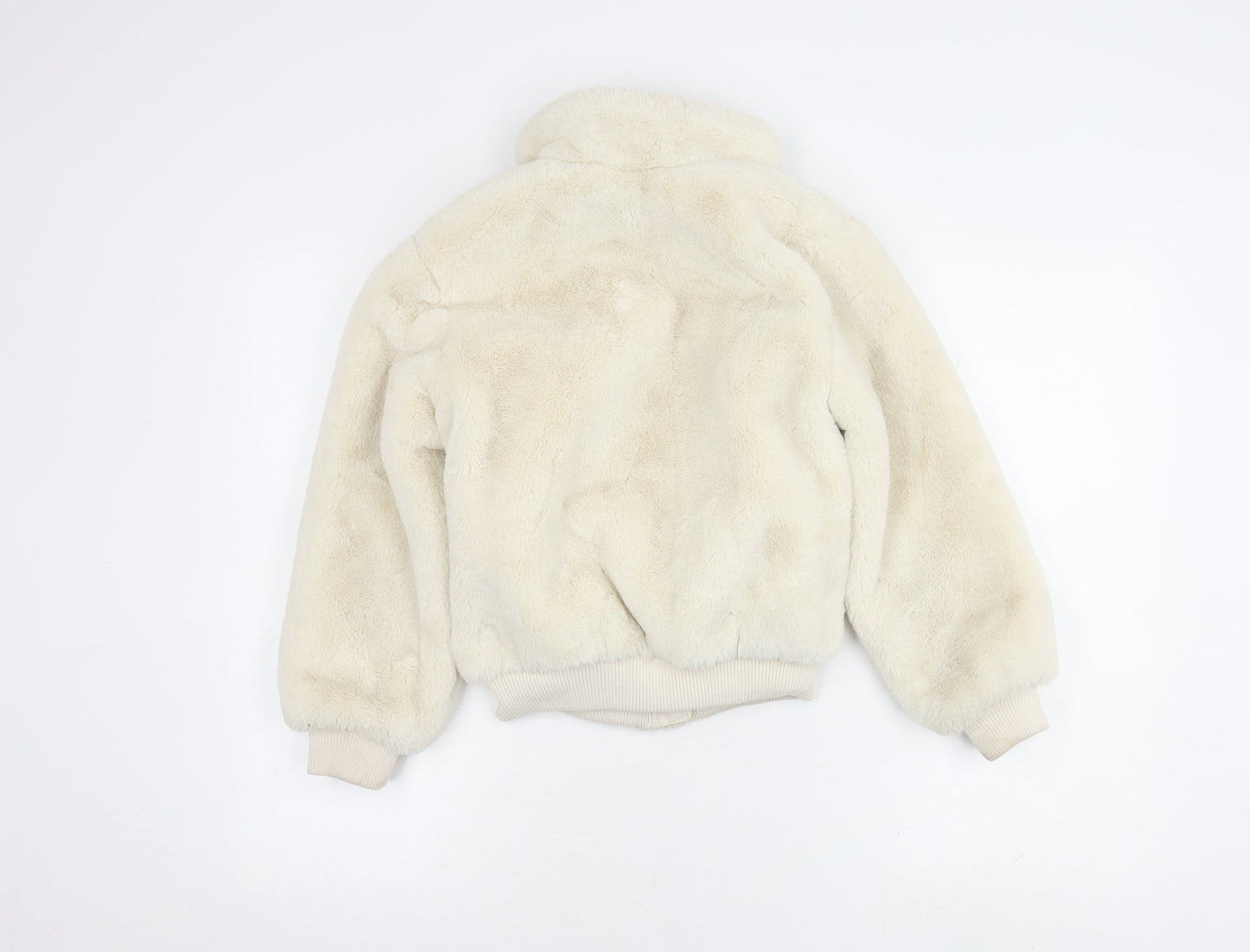 H&M Girls Ivory Bomber Jacket Size 11 Years