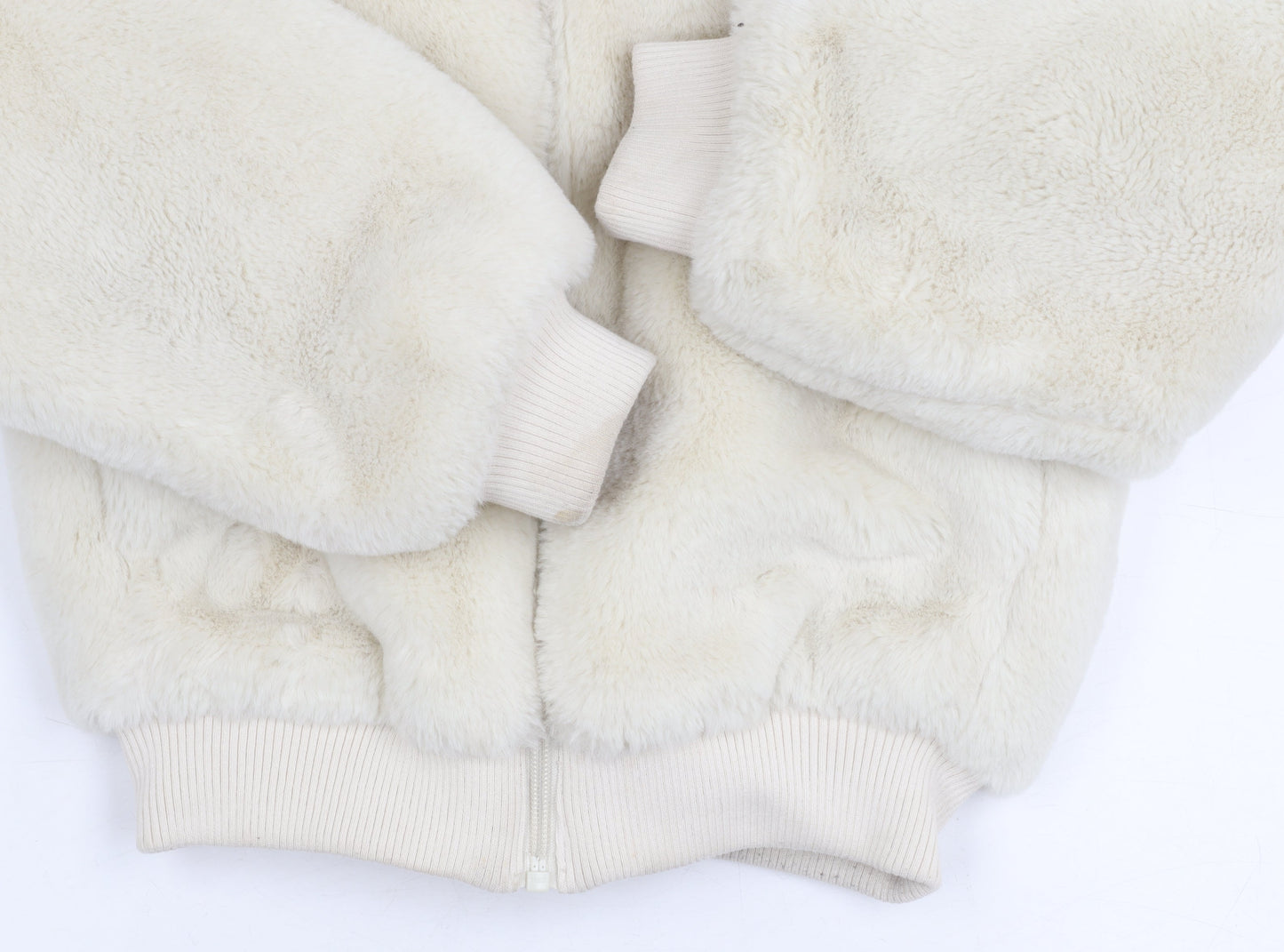 H&M Girls Ivory Bomber Jacket Size 11 Years