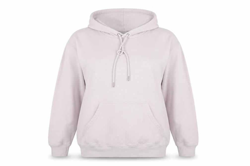Front view of H&M unisex adults clear hoodie, size 12, casual look