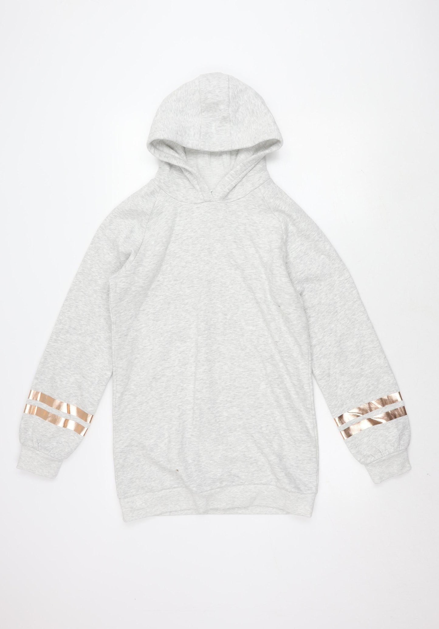 Marks and Spencer Girls Grey Hooded Hoodie - Size 13 Years