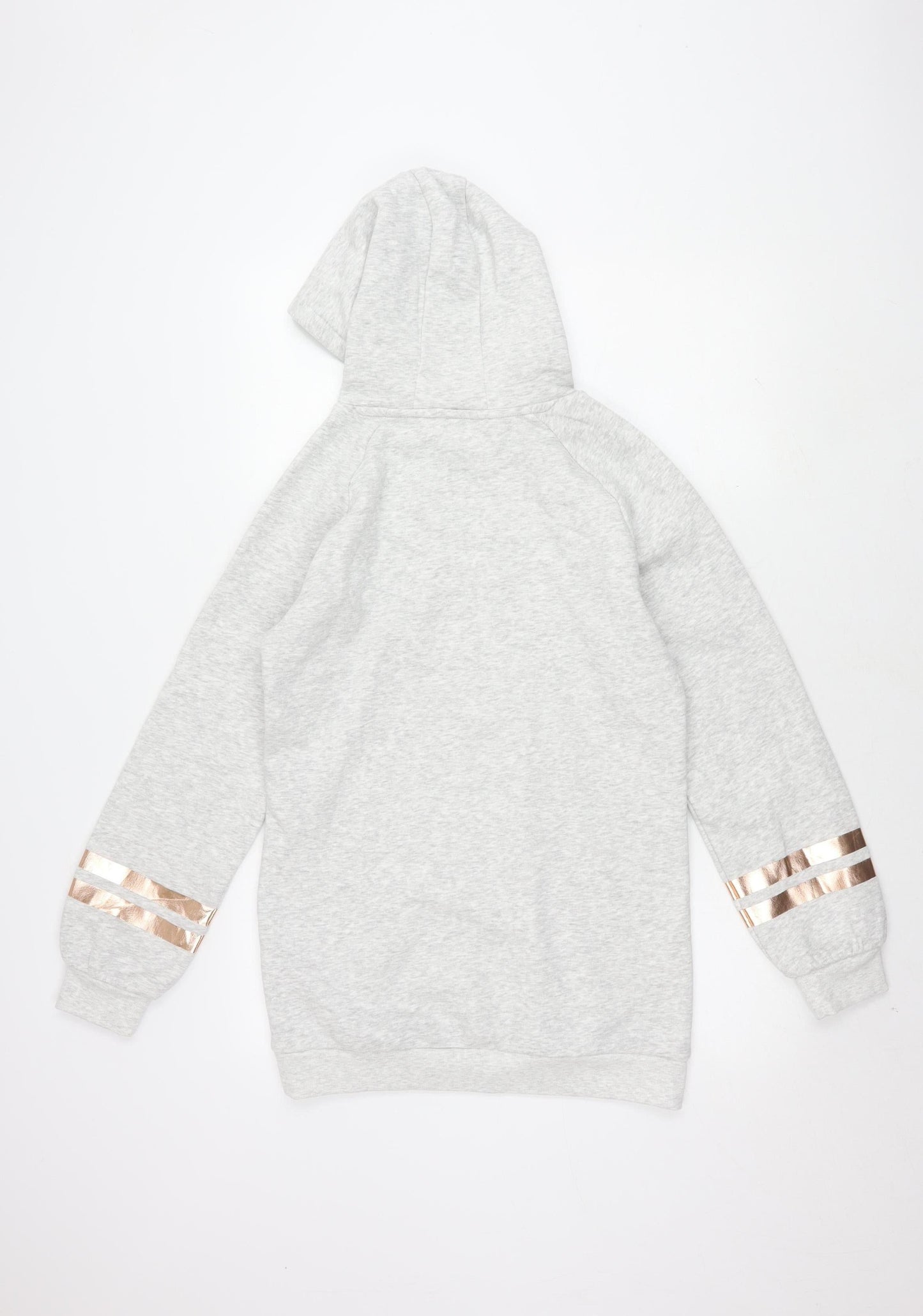 Marks and Spencer Girls Grey Hooded Hoodie - Size 13 Years