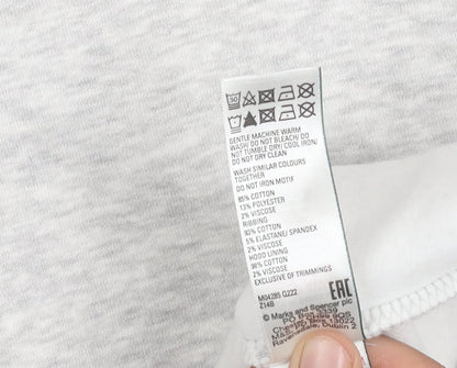 Marks and Spencer Girls Grey Hooded Hoodie - Size 13 Years