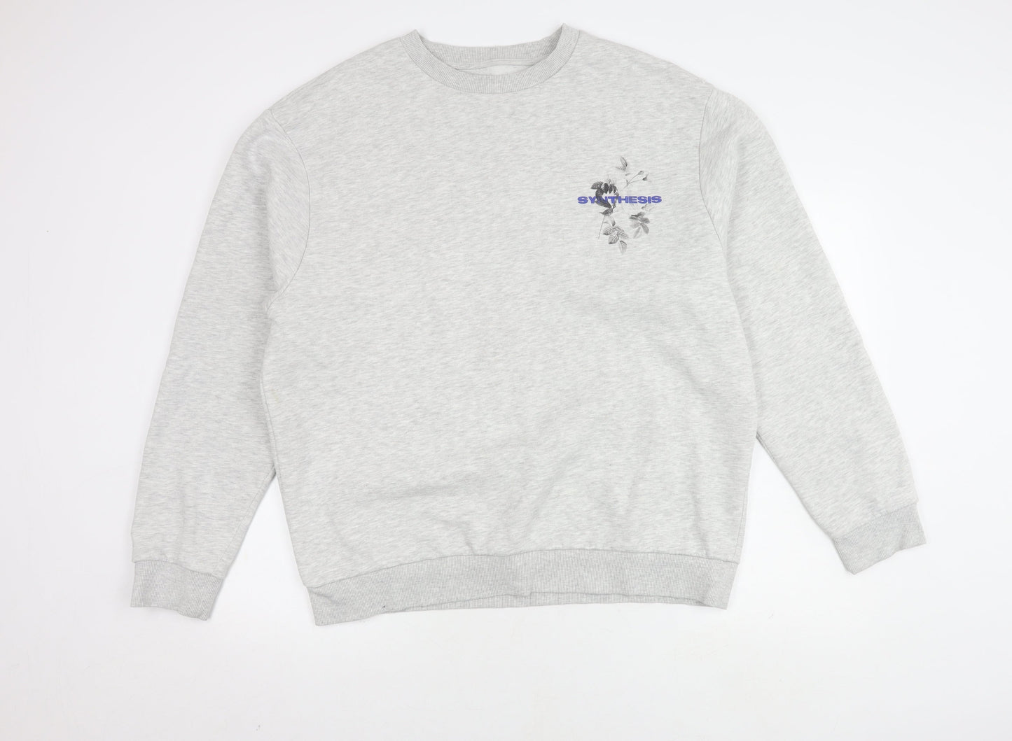 Mens UK Size XL River Island Grey Pullover Sweatshirt