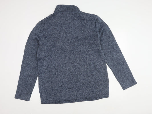 Mens UK Size M atlasformen Blue 1/2 Zip Sweatshirt