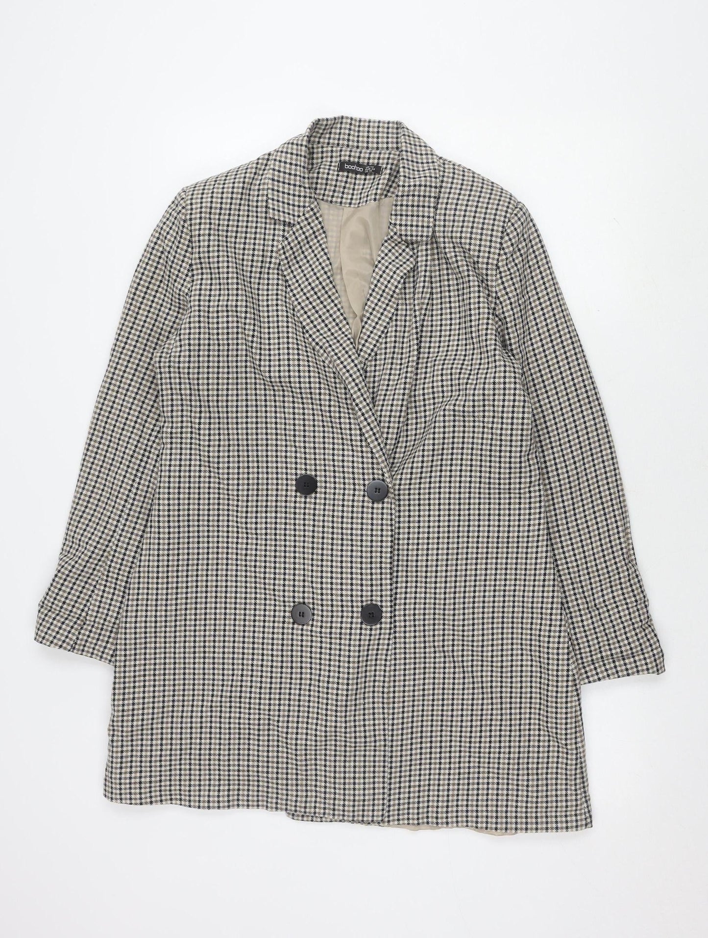 Boohoo Women's Check Blazer - UK Size 14