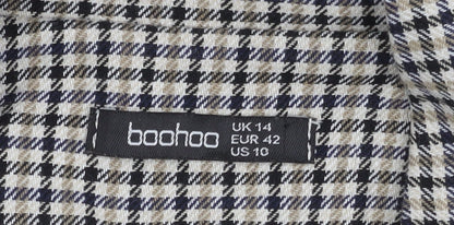 Boohoo Women's Check Blazer - UK Size 14