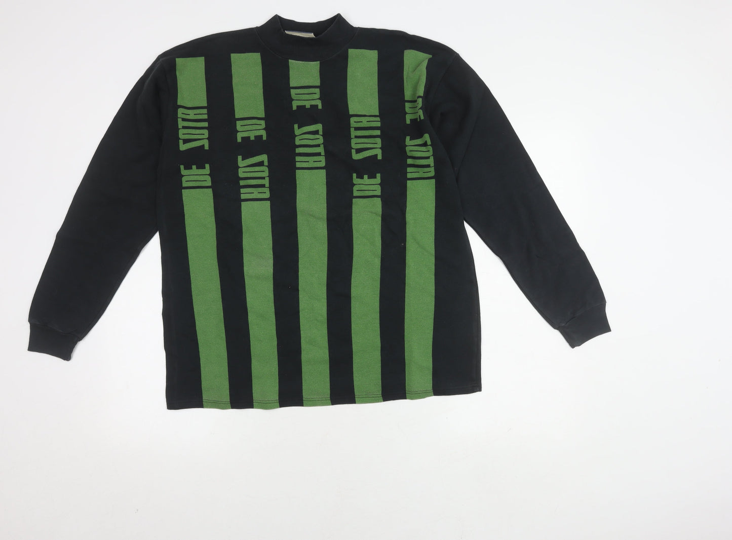 Topman Men's Black Mock Neck Pullover Jumper S