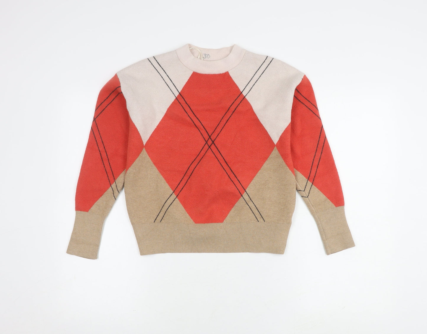 Womens UK Size S Marks and Spencer Orange Pullover Jumper