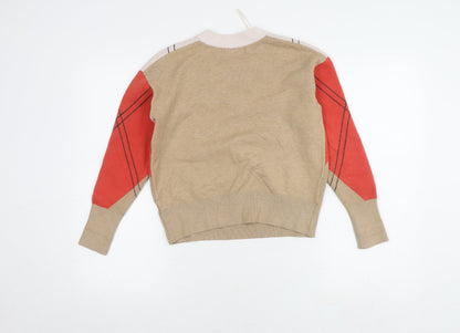Womens UK Size S Marks and Spencer Orange Pullover Jumper
