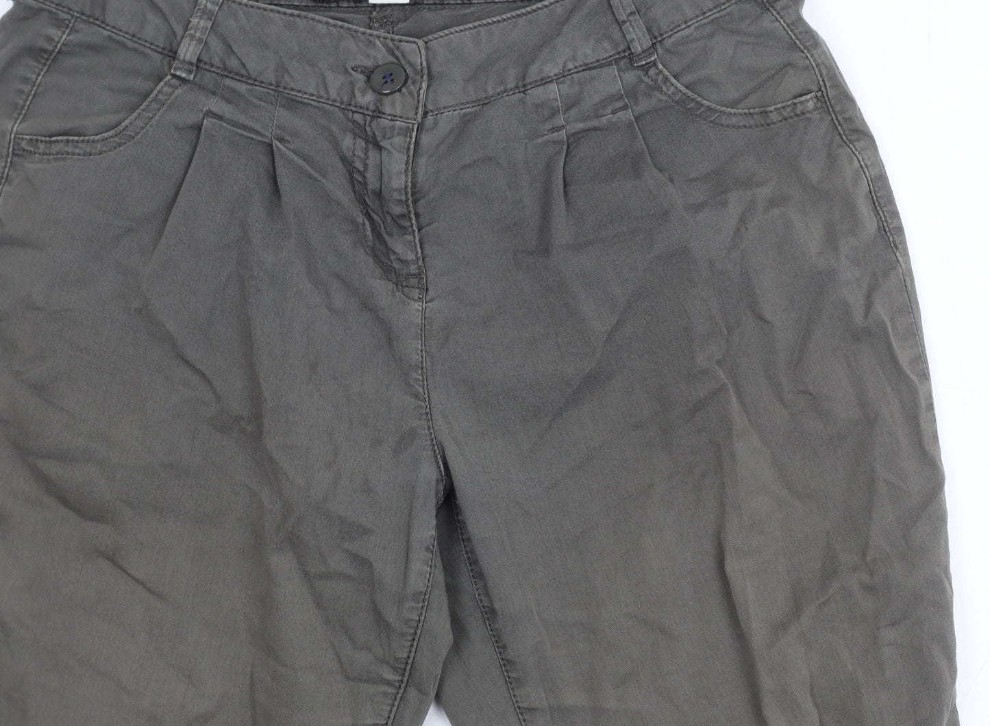 Monsoon Women's Grey Chino Trousers Size 10