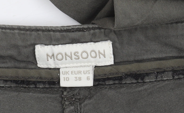 Monsoon Women's Grey Chino Trousers Size 10