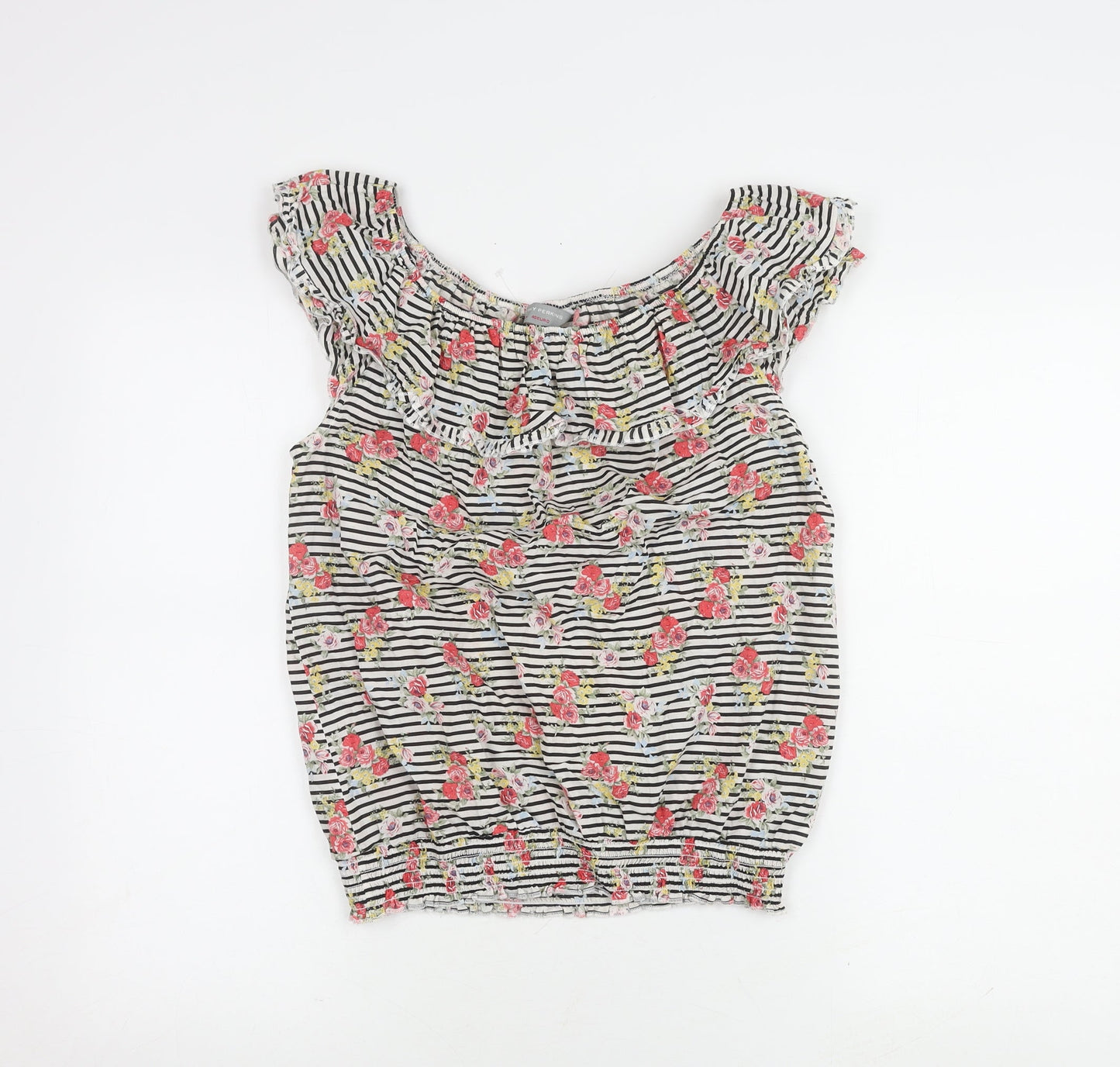 Womens UK Size 12 Dorothy Perkins Multicoloured Basic Blouse