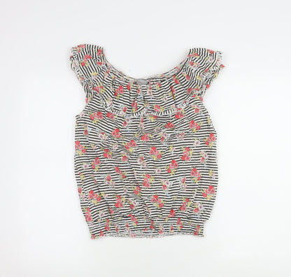 Womens UK Size 12 Dorothy Perkins Multicoloured Basic Blouse