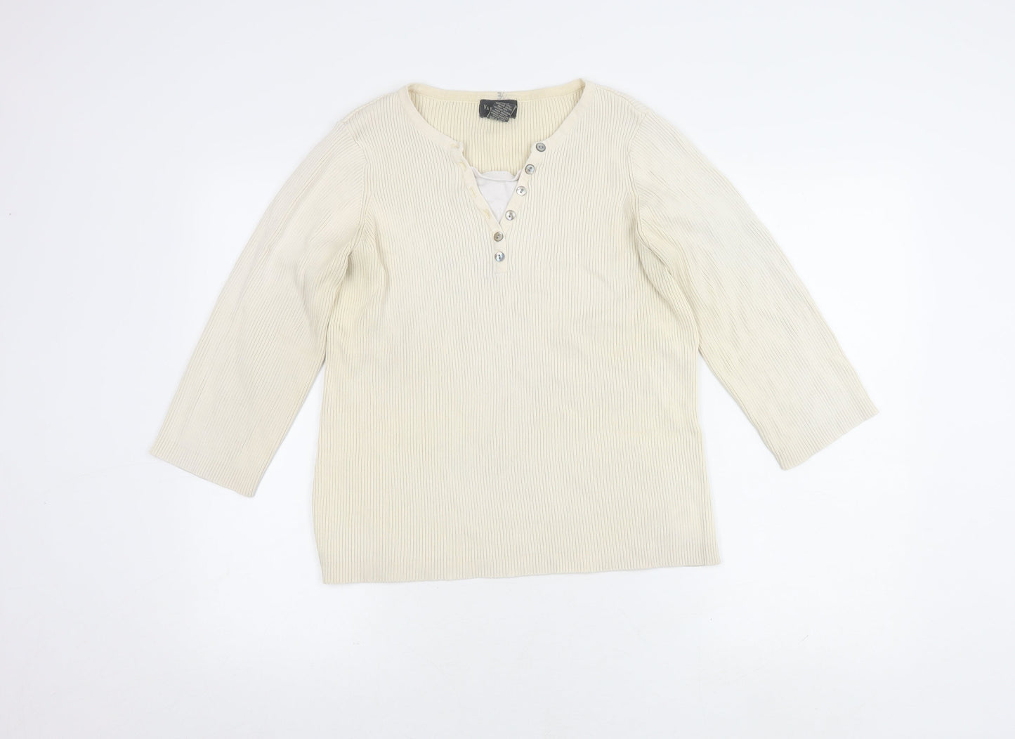 Van Heusen Women's Ivory Henley Jumper L