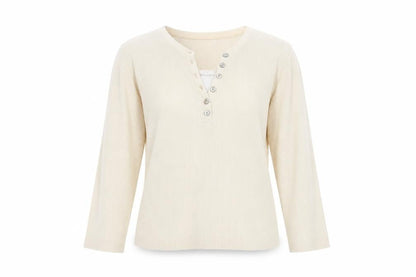 Van Heusen Women's Ivory Henley Jumper L