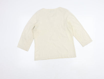 Van Heusen Women's Ivory Henley Jumper L