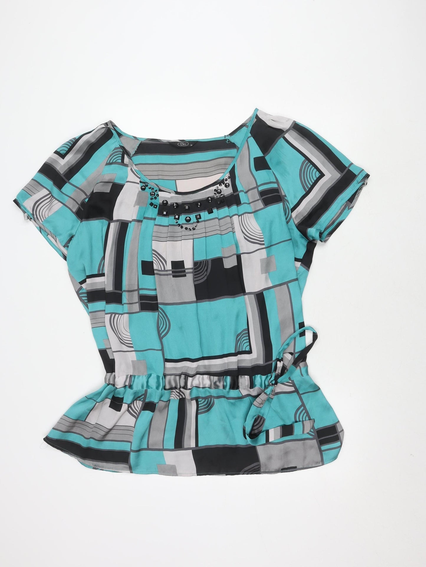 Womens UK Size 24 BM Multicoloured Basic Blouse