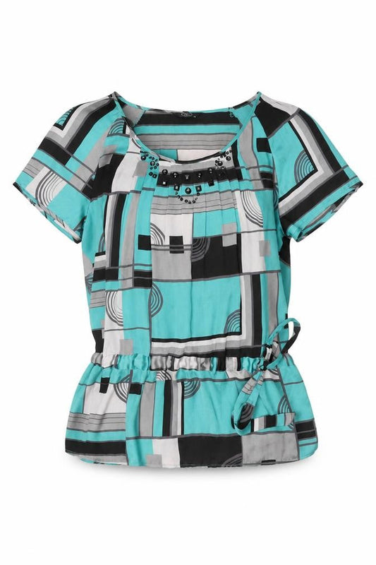 Bonmarché Women's Multicoloured Geometric Blouse Size 24