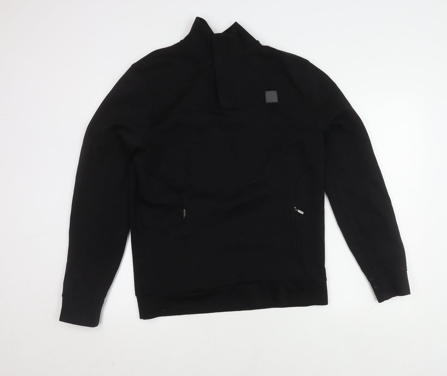 Mens UK Size M NEXT Black Henley Sweatshirt