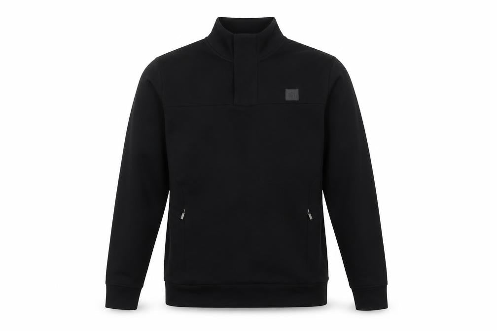 Mens UK Size M NEXT Black Henley Sweatshirt