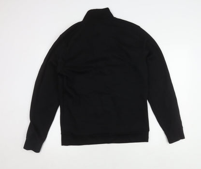 Mens UK Size M NEXT Black Henley Sweatshirt