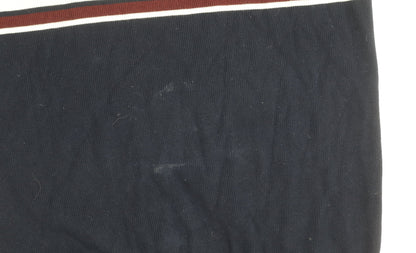 Next Men's XL Black Striped Pullover Jumper