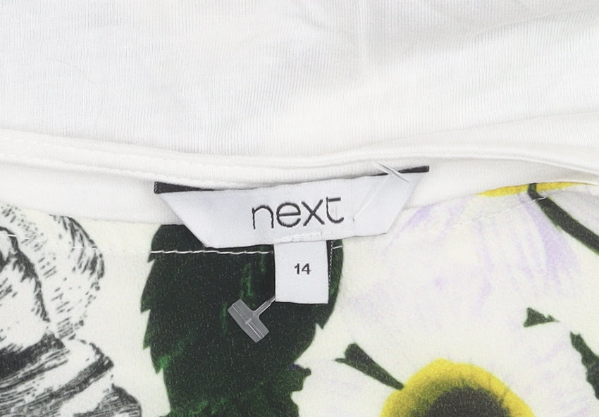 Womens UK Size 14 NEXT Multicoloured Basic T-Shirt