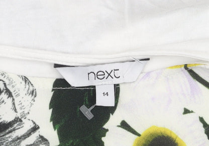 Womens UK Size 14 NEXT Multicoloured Basic T-Shirt