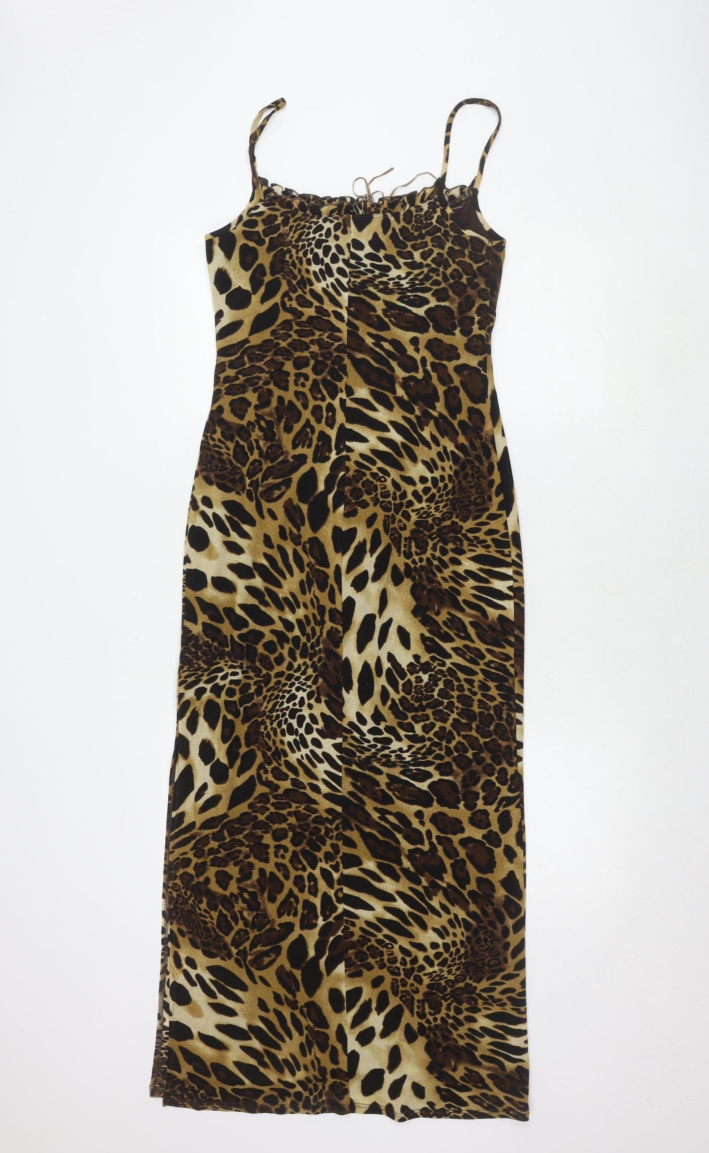 Dorothy Perkins Women's Brown Animal Print Dress, UK 12