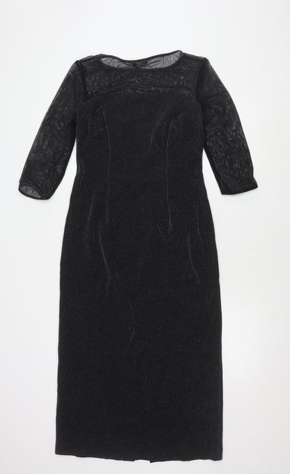 Marks and Spencer Black Sheath Dress, Size 12